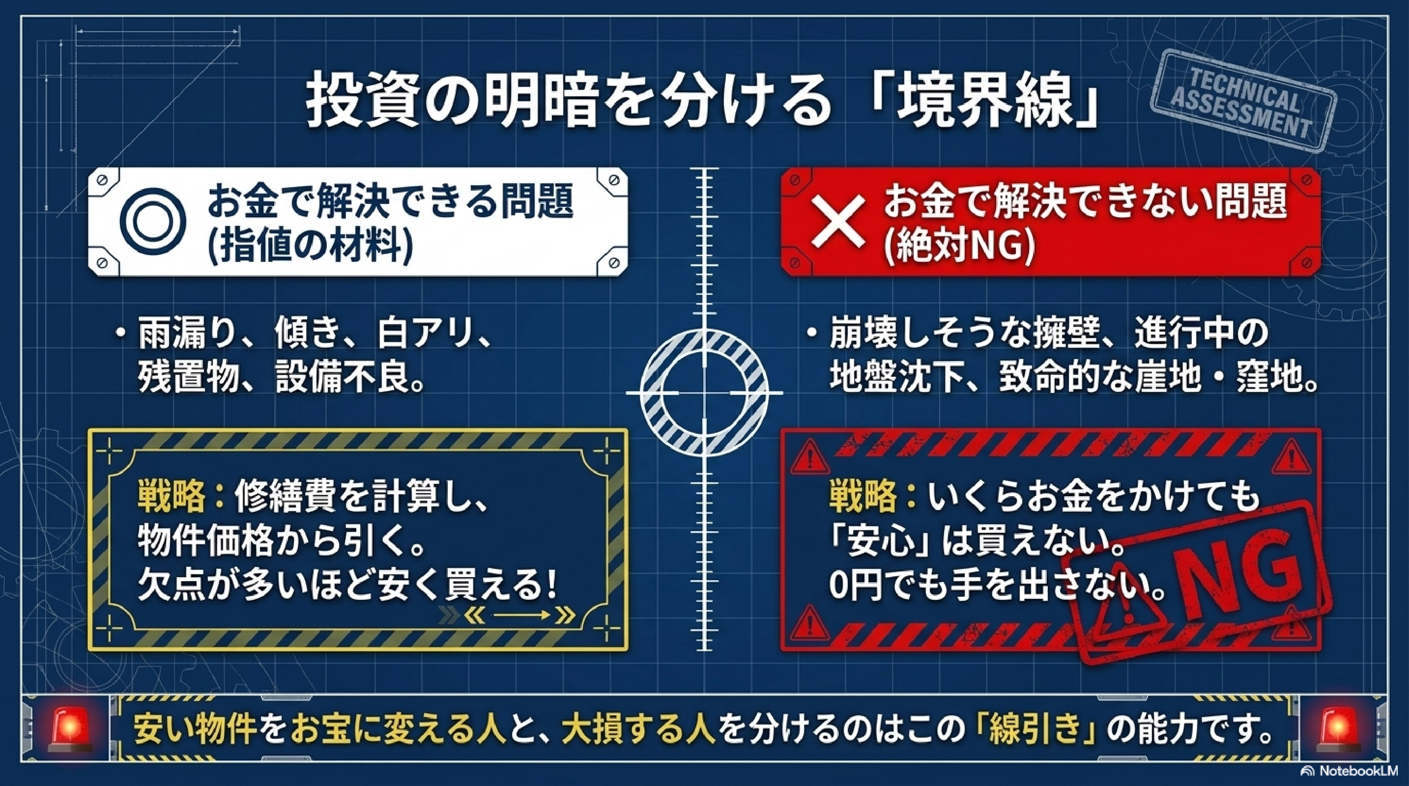 投資の明暗を分ける境界線:お金で解決できる問題と、解決できない問題(絶対NG)