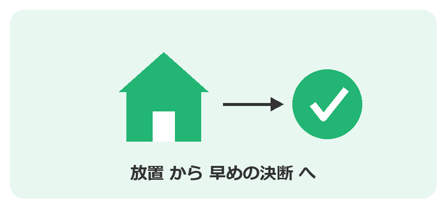 放置から早めの決断へ